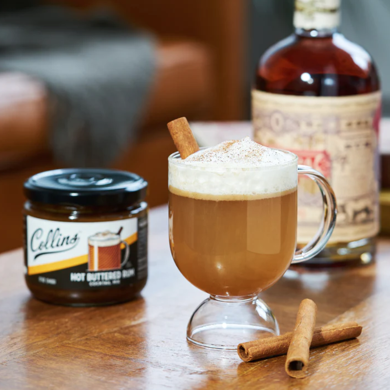 Collins hot buttered rum